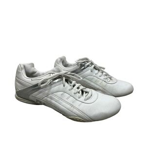 Fila Women's White & Silver Faux Leather Running Shoes 8.5